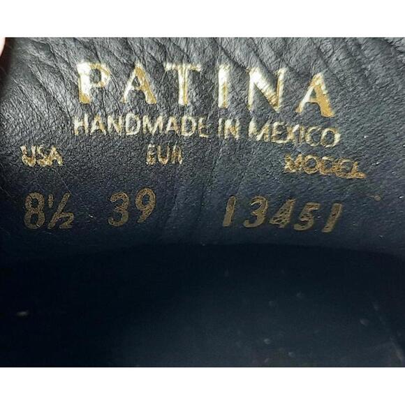 Patina Portland Leather-Black Leather Chunky Loafers Handmade in Mexico Size 8.5 - Picture 6 of 6